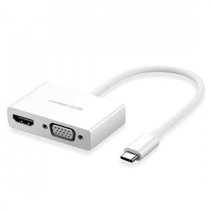 UGREEN 30843 Type-C to HDMI VGA Converter White