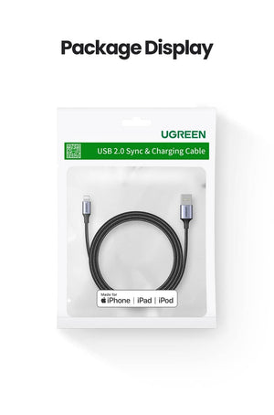 UGREEN 60158 USB-A to 8-pin iPhone Charging Cable 2M Black