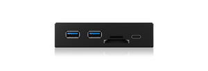 ICY BOX IB-HUB1417-i3 Frontpanel with USB 3.0 Type-C and Type-A hub with card reader