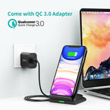 CHOETECH T524S 10W/7.5W Fast Wireless Charging Stand with AC Adapter