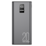 KIVEE PT23 20000mAh Power Bank with Digital Display Black