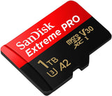 SanDisk SDSQXCZ-1T00-GN6MA Extreme Pro 1 TB microSDXC Memory Card with SD Adapter 170 MB/s