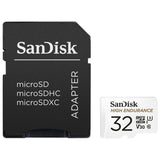 SANDISK HIGH ENDURANCE MICROSDHC CARD SQQNR 32G UHS-I C10 U3 V30 100MB/S R 40MB/S W SD ADAPTOR SDSQQNR-032G-GN6IA