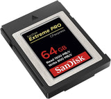 SanDisk 64GB Extreme PRO CFexpress Card Type B - SDCFE-064G-GN4NN READ 1500 MB/S WRITE 800MB/S