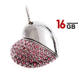 Heart Shape USB Pen Drive  16GB  (Pink)