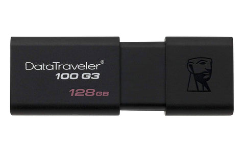 KINGSTON DT100G3/128GB, 128GB USB 3.0 DATATRAVELER 100 G3 USB Drive 100MB/s read