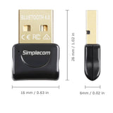 Simplecom NB407 USB Bluetooth 4.0 Widcomm Adapter Wireless Dongle with A2DP EDR