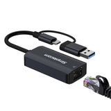 Simplecom NU315 USB-C and USB-A to Gigabit Ethernet Adapter