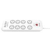 Huntkey Power Board (SAC807) with 8 sockets and 4 USB charging port  and surge protection (total 4.0A)