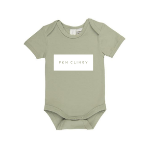 MLW By Design - FKN CLINGY™ Bodysuit | White Print | 12-18 Months