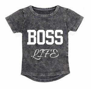 MLW By Design - Boss Life Stonewash Tee | Short Sleeve | Size 3