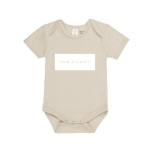 MLW By Design - FKN CLINGY™ Bodysuit | White Print | Newborn