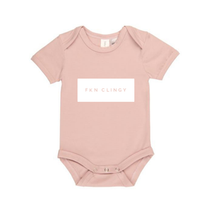 MLW By Design - FKN CLINGY™ Bodysuit | White Print | 3-6 Months