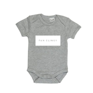 MLW By Design - FKN CLINGY™ Bodysuit | White Print | Newborn