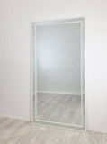 White Beaded Framed Mirror - X Large 190cm x 100cm