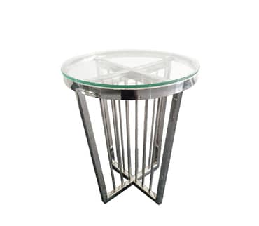 Salina Coffee Table - ClearTop - 45cm Silver