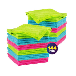 Xtra Kleen 144PCE Microfibre Fluffy Cloth Lint Free Super Absorbent 30 x 30cm