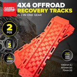 Handy Automotive 2PCE Recovery Tracks Double Edged Design Mud Sand 5 Ton Load
