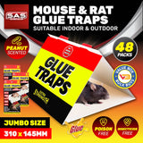 SAS Pest Control 48PCE Mice Rat Traps Peanut Scented Poison Free Non-Toxic