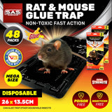 SAS Pest Control 48PCE Rat Mouse Control Extra Large & Strong  26 x 13.5cm