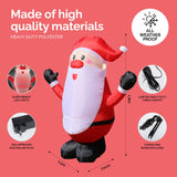 Christmas By Sas 1.8m Self Inflatable LED Jolly Santa Rotating Lights