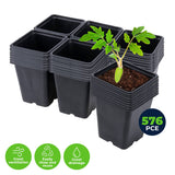 Garden Greens 576PCE Planter Pots Square Reusable Durable 11cm x 11.5cm