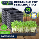 Garden Greens 72PCE Seedling Trays Lightweight Durable Reusable 24 x 35.5cm