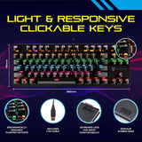 SAS Gaming SG550 RGB Mechanical Keyboard TKL Wired LED Backlit Blue Switch