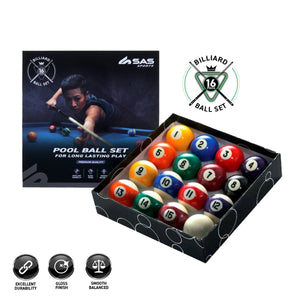 SAS Sports Pool Ball Boxed Set Premium Quality & Durability Gloss Finish