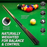 SAS Sports Pool Snooker Billiard Cue With Carry Case Premium Oak Handle 145cm