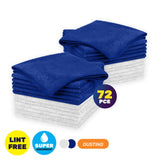 Xtra Kleen 72PCE Microfibre Dusting Cloth Lint Free Super Absorbent 30 x 38cm