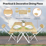 Home Master Foldable Dining Table &amp; Chairs Indoor/Outdoor Sturdy 74 x 80cm