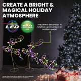 SAS Electrical 3m Reindeer & Sleigh Set Rope Light With Stands Multi-Colour