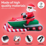 Christmas By Sas 3.65m Santa & Jet Ski Built-In Blower Bright LED Lighting