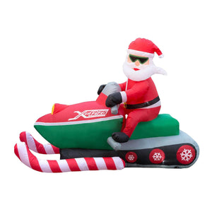 Christmas By Sas 3.65m Santa & Jet Ski Built-In Blower Bright LED Lighting