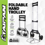 Taipan&reg; 65KG Foldable Hand Trolley Aluminium Frame Height Adjustable Handle