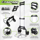 Taipan&reg; 65KG Foldable Hand Trolley Aluminium Frame Height Adjustable Handle