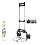 Taipan&reg; 65KG Foldable Hand Trolley Aluminium Frame Height Adjustable Handle