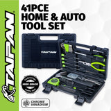 Taipan&reg; 41PCE Home Auto Premium Quality Tool Set Case Chrome Vanadium Steel