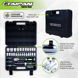 Taipan&reg; 32PCE Ratchet Socket Set & Case Premium Quality Chrome Vanadium Steel