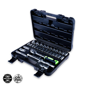 Taipan® 32PCE Ratchet Socket Set & Case Premium Quality Chrome Vanadium Steel