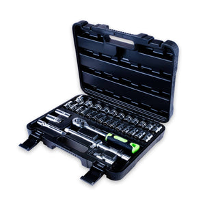 Taipan® 32PCE Ratchet Socket Set & Case Premium Quality Chrome Vanadium Steel