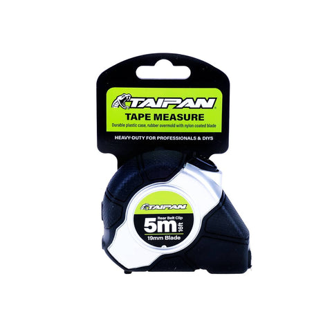 Taipan&reg; 5m Tape Measure Auto Lock Function Shock Absorbent Rubber Case