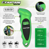 Taipan&reg; Portable Digital Tyre Pressure Gauge Multiple Functions LCD Screen