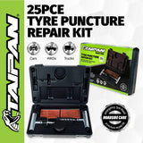 Taipan&reg; 25PCE Tyre Puncture Repair Kit With Storage Case Professional Design