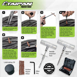 Taipan&reg; 25PCE Tyre Puncture Repair Kit With Storage Case Professional Design