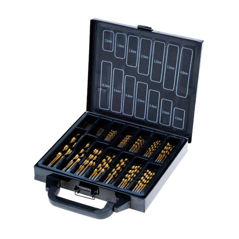 Taipan&reg; 99PCE Drill Bit Set HSS Titanium Coated & Steel Case Premium Quality