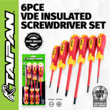 Taipan&reg; 6PCE VDE Insulated Screwdriver Set 1000V Safe Premium Quality