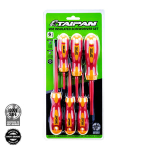 Taipan® 6PCE VDE Insulated Screwdriver Set 1000V Safe Premium Quality