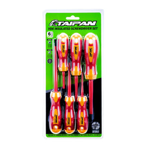 Taipan® 6PCE VDE Insulated Screwdriver Set 1000V Safe Premium Quality